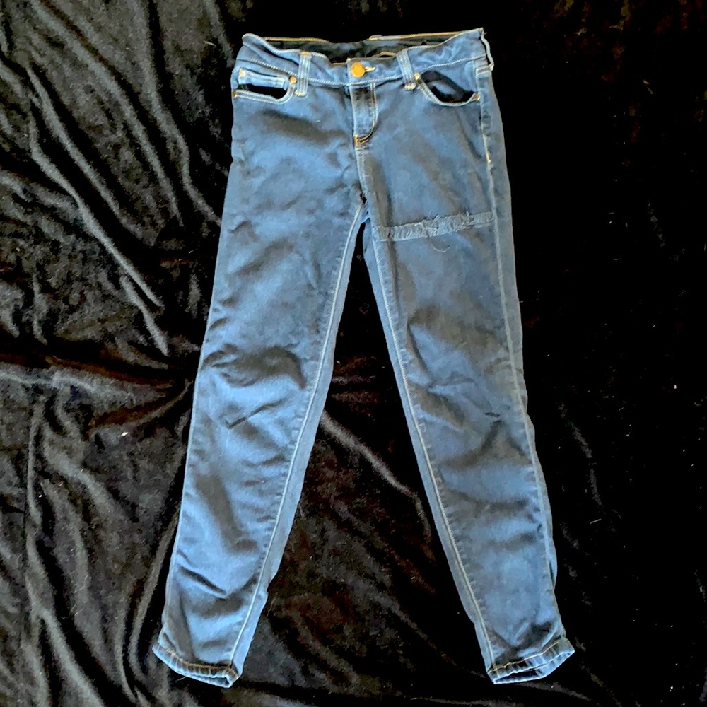 blue jeans small rip